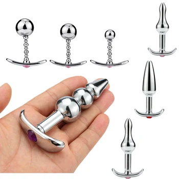 Sex Toy for Adult Stainless Steel Butt Plug Anal Massager Spiral Beads Stimulation Thread Anal Plug Anus Couples SM Products 1