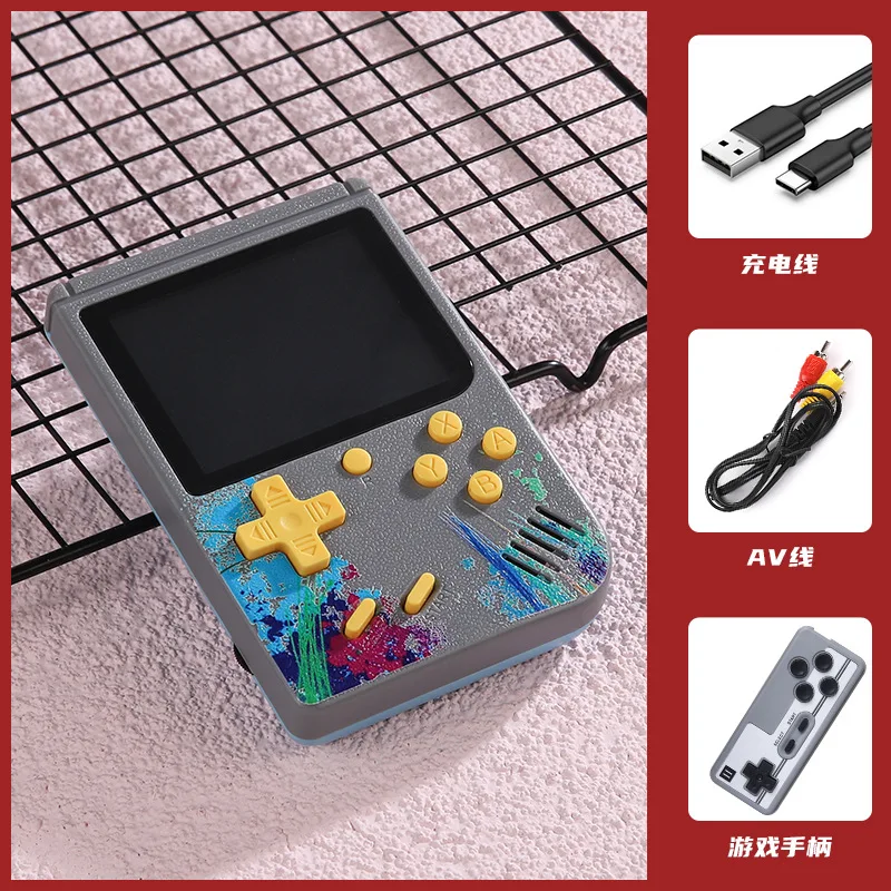 800 Retro Console Double Handheld Game Player Battery 3.0 Inch LCD Built-in 400 Video Games Gift for Kids Classic Videoconsolas 