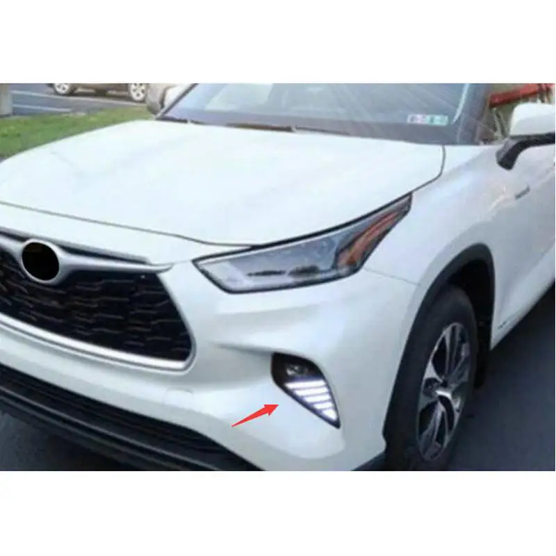 

STYO Автомобильные светодиодные дневные ходовые огни DRL Противотуманные фары для Highlander 2022