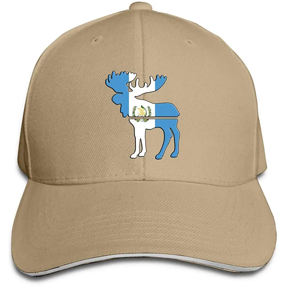 Мужская Женская Бейсболка для гольфа с флагом «Moose Guatemala»