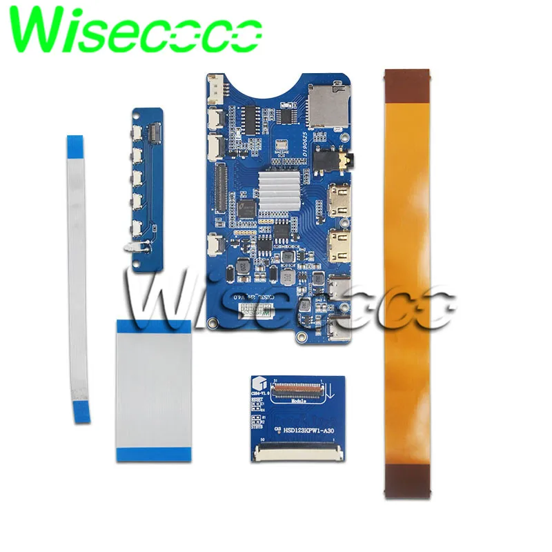 Wisecoco 12,3 дюймов растягивающаяся панель lcd HSD123KPW1-A30 1920*720 высокая яркость 1000 нит hdmi Плата водителя для автомобиля