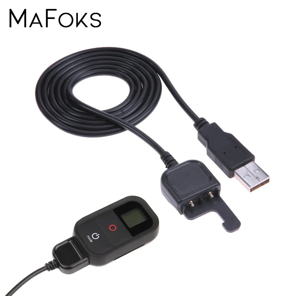 100 см USB зарядное устройство кабель для GoPro Hero 7 6 5 4 wifi Пульт дистанционного управления для Go Pro Wi-Fi Дистанционное зарядное устройство аксессуары для экшн-камеры