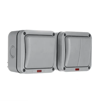 

IP65 Waterproof Dust-proof Outdoor External Wall Switch Single Switch/Double Switch