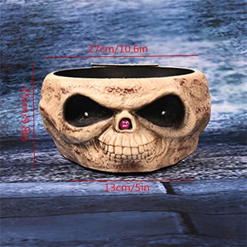 

Halloween Electric Toy Candy Bowl with Jump Skull Hand Scary Eyes Party Creepy Decoration Haunted Skull Bowl Ktv Bar Horror Prop