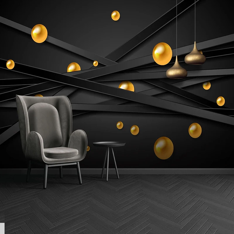 Modern Geometric Solid Circles Photo Mural Wallpaper Restaurant Cafe Boy Bedroom Background 3D Wall Cloth Decor Poster Sticker 3d wallpaper mural wall covering wallpaper canvas painting wallpaper