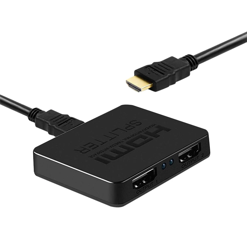 Hdmi Splitter 1 in 2 Out-Ultra Hd 4K 4 Port Adapter for Fire Stick/ Tv/Fire Tv/Roku Tv/Ps4 Pro/ X/ | Электроника