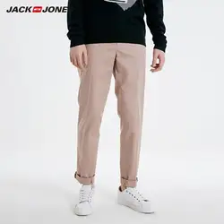 JackJones мужские эластичные хлопковые однотонные брюки, деловые повседневные мужские брюки 219114547