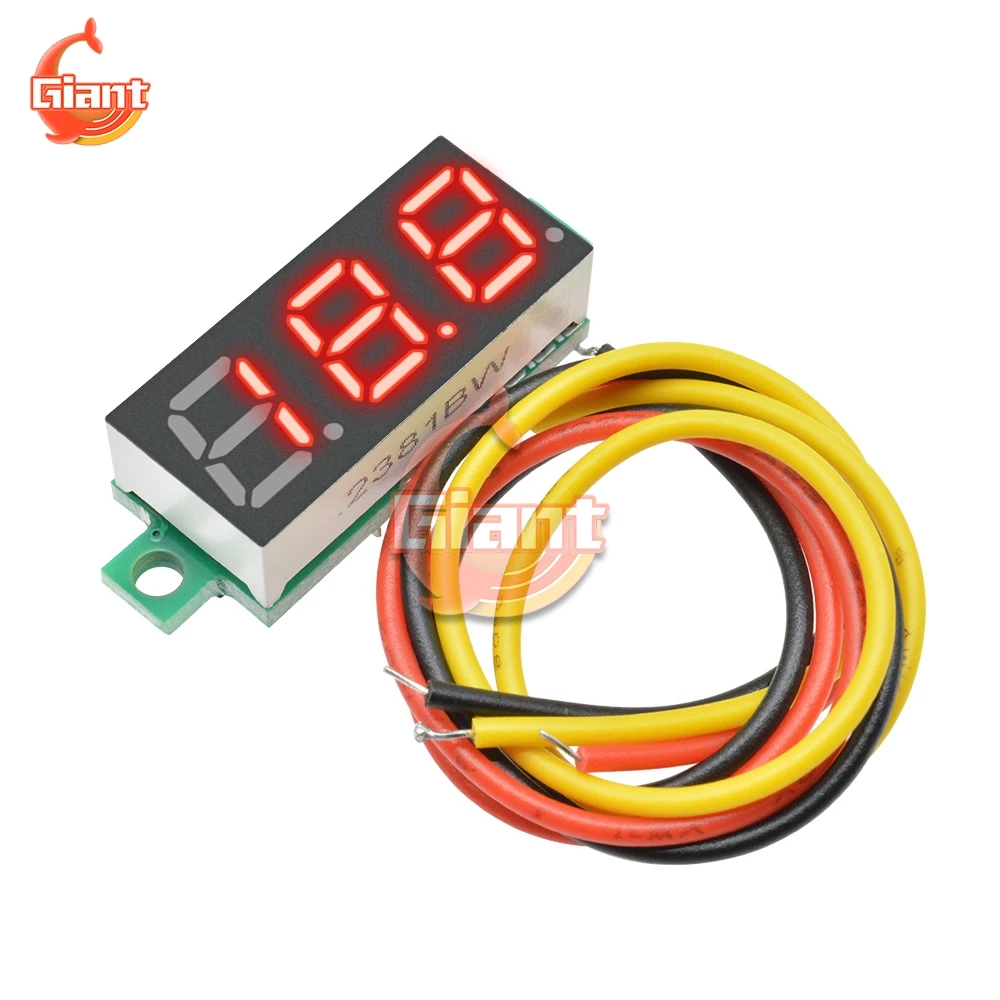 Мини вольтметр измеритель напряжения 0 28 ''DC 100V светодиодный дисплей Цифровой