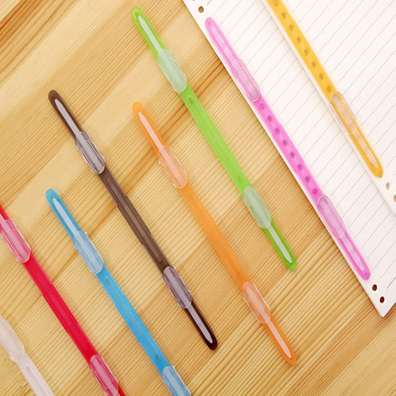 10 Sets Plastic Binding Clips Two Holes Loose-leaf Binding Clips Color Clips loose leaf binding coil,book binding supplies,loose leaf binder clips,binder clip