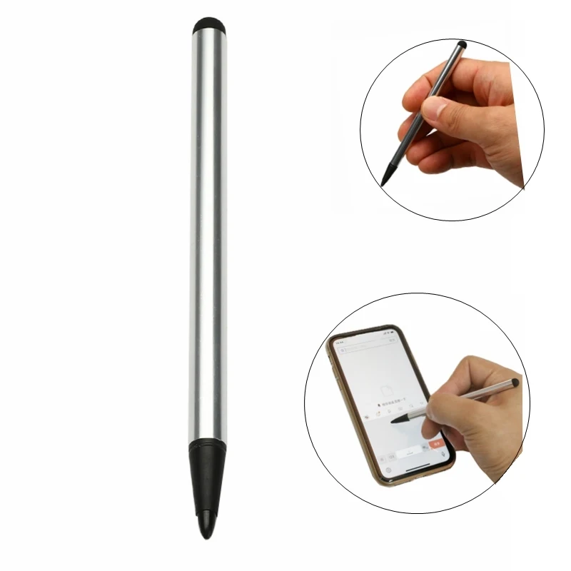 1 шт. емкостный карандаш-стилус ручка для сенсорного экрана мобильного телефона для планшета iPad для iPhone samsung Xiaomi сотовый телефон серебристый