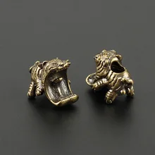 Многофункциональный EDC нож из бисера Забавный милый латунный Тигр открывалка для бутылок открытый инструмент выживания DIY кулон