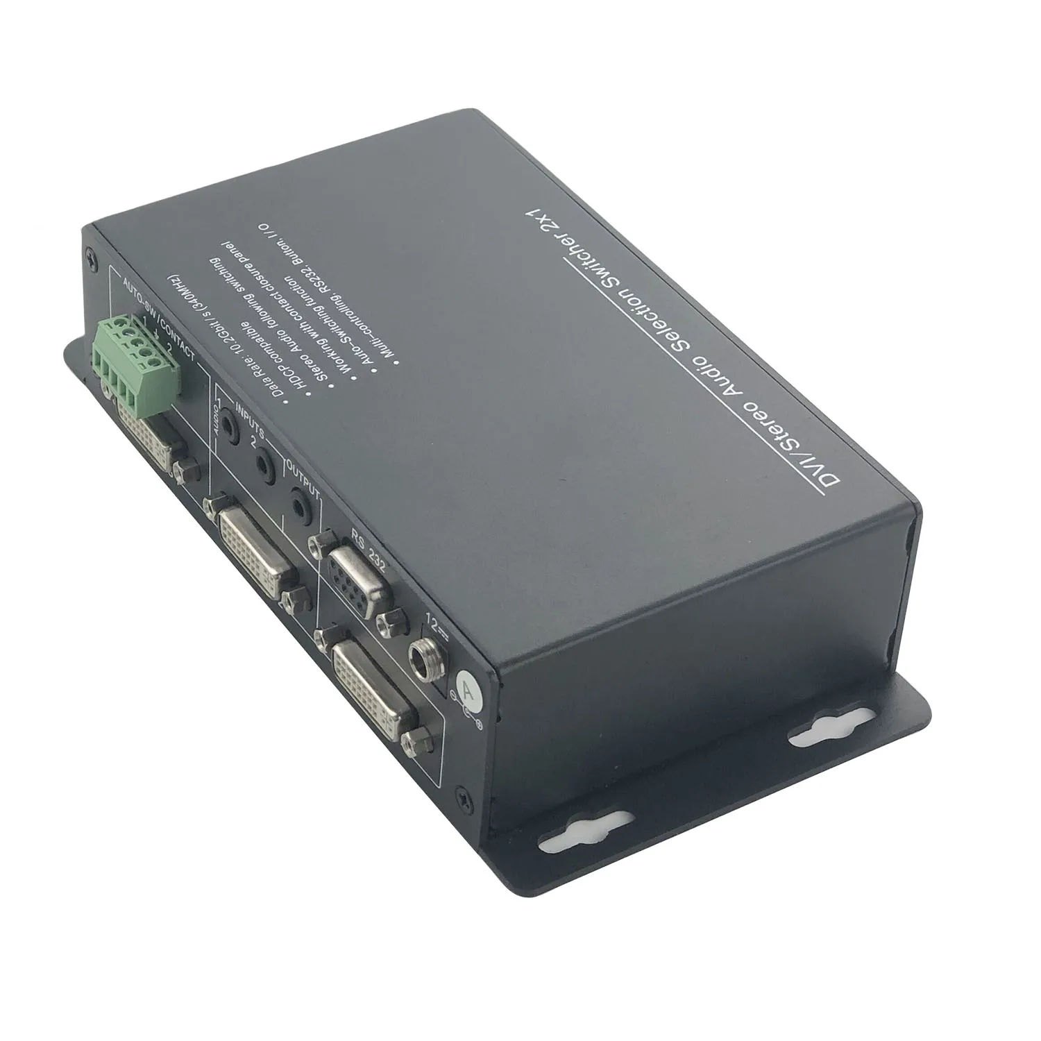 2-портовый dvi-переходник 2X1 с аудио и RS232 управления DVI 2 в 1 переключатель 1920X1080