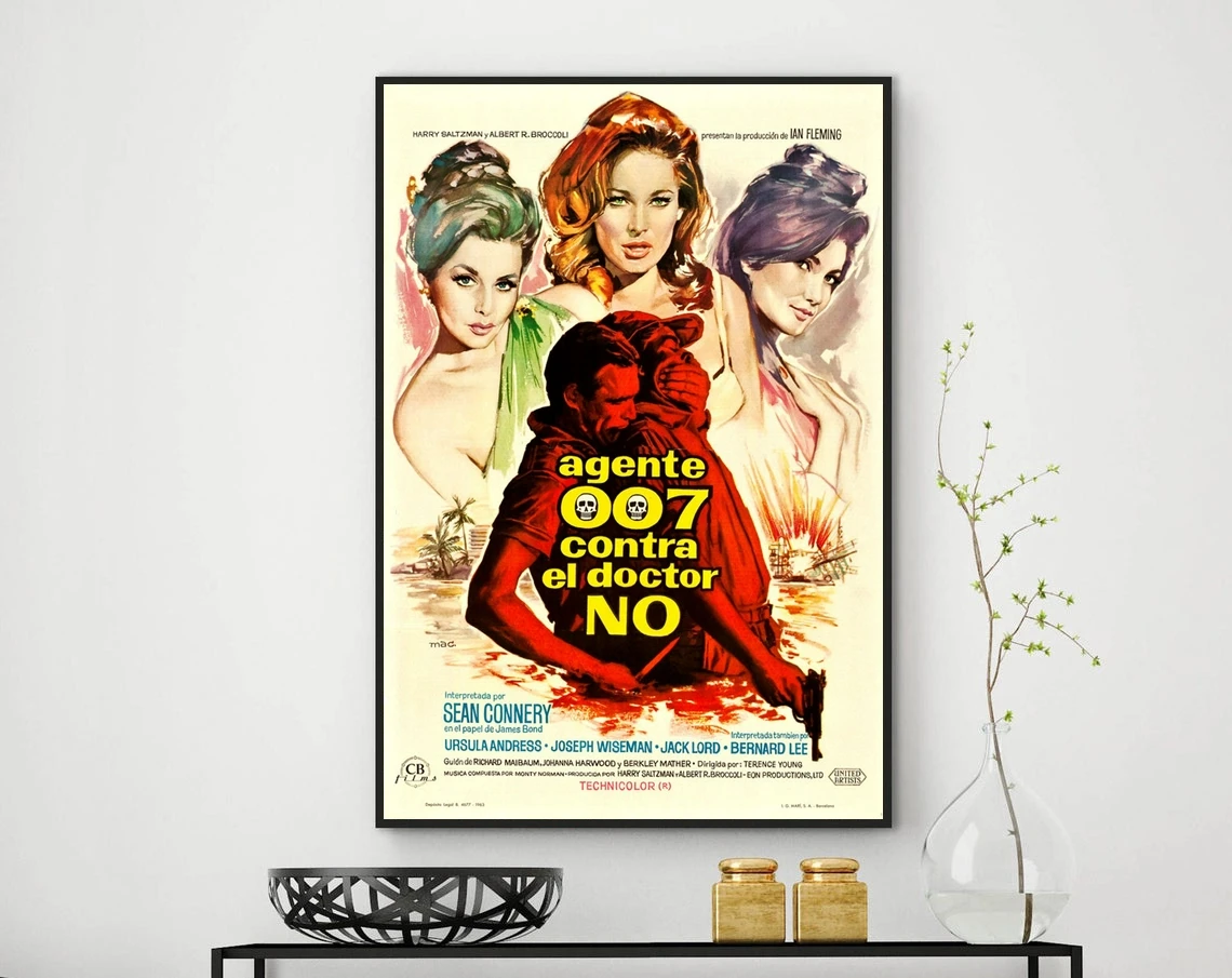 Dr No James Bond 60s Cinema Movie Poster Wall Painting Home Decoration No Frame Painting Calligraphy Aliexpress