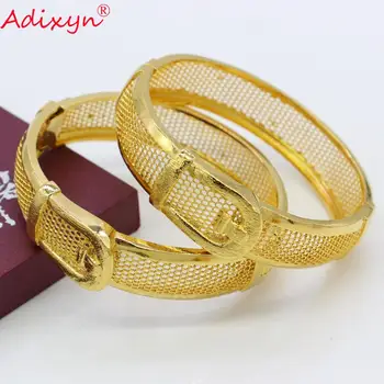 

Adixyn Gold Color Ethiopian Jewelry Bangles For Women Dubai Cuff Bangles&Bracelet African/Dubai Weeding jewelry Gifts N080820