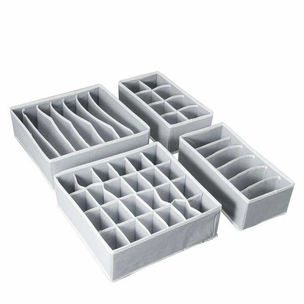 Multi-grids Underwear Storage Box Sock Bra Underpant Organizer Lattice Mesh Drawer Tidy Divider Practical Grid underwear