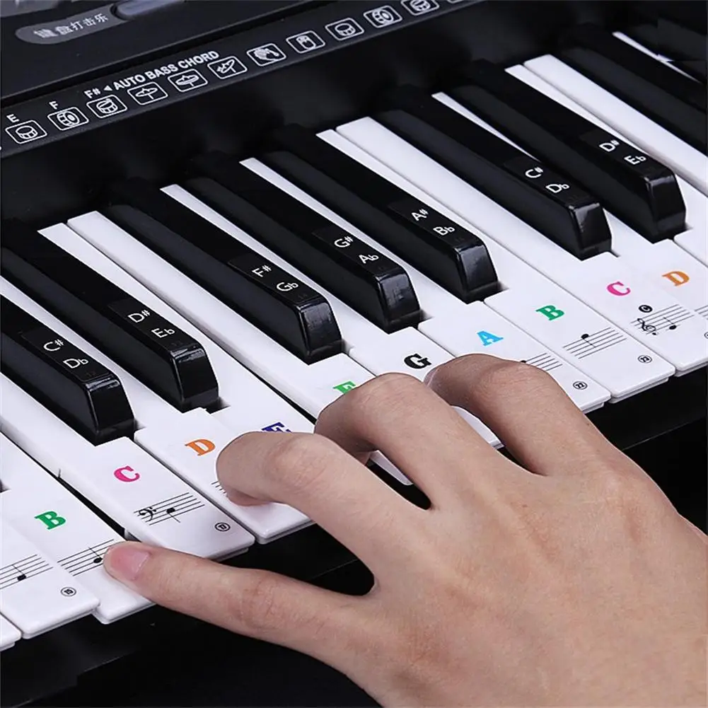 Colorful Piano Notes Stickers Transparent Nano Detachable Music Decal Notes Piano Keyboard Sticker Insturment Accessories Aliexpress