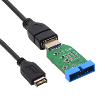 

Motherboard 20pin Header Female Hub Adapter to USB 3.1 Front Panel Header to 3.0 Female Cable