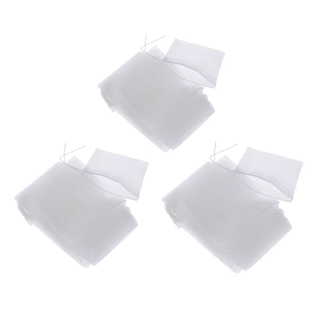 50PCS Drawstring Nylon Mesh Soup Bags, Straining Herbs Cheesecloth Bags, Coffee Tea Brew Bags, Soup Gravy Broth Stew Bags