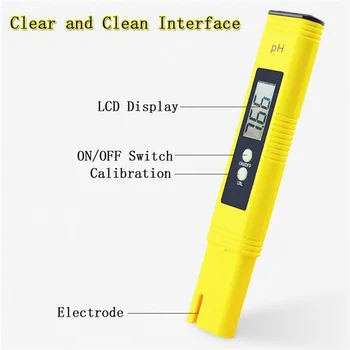 

Pocket Electric LCD PH Meter Tester Hydroponics Aquarium Water Test Pen 96cm #