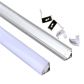 

LED aluminum channel 0.5m 12mm with for 5050 5630 LED strip ，V Style 45 degree angle ,milky/transparent cover