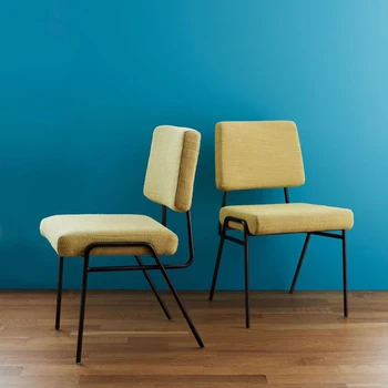 

Nordic Dining Chair Simple Modern Backrest Leisure Chair Iron Dressing Chairs Creative Home Makeup Chair Restaurant Chairs