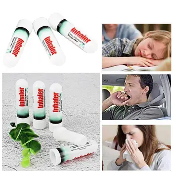 

Thailand Herbal Nasal Inhaler Stick Mint Cylinder Treament For Asthma Nasal Congestion Headache Refreshing Aroma Stick Inhaler