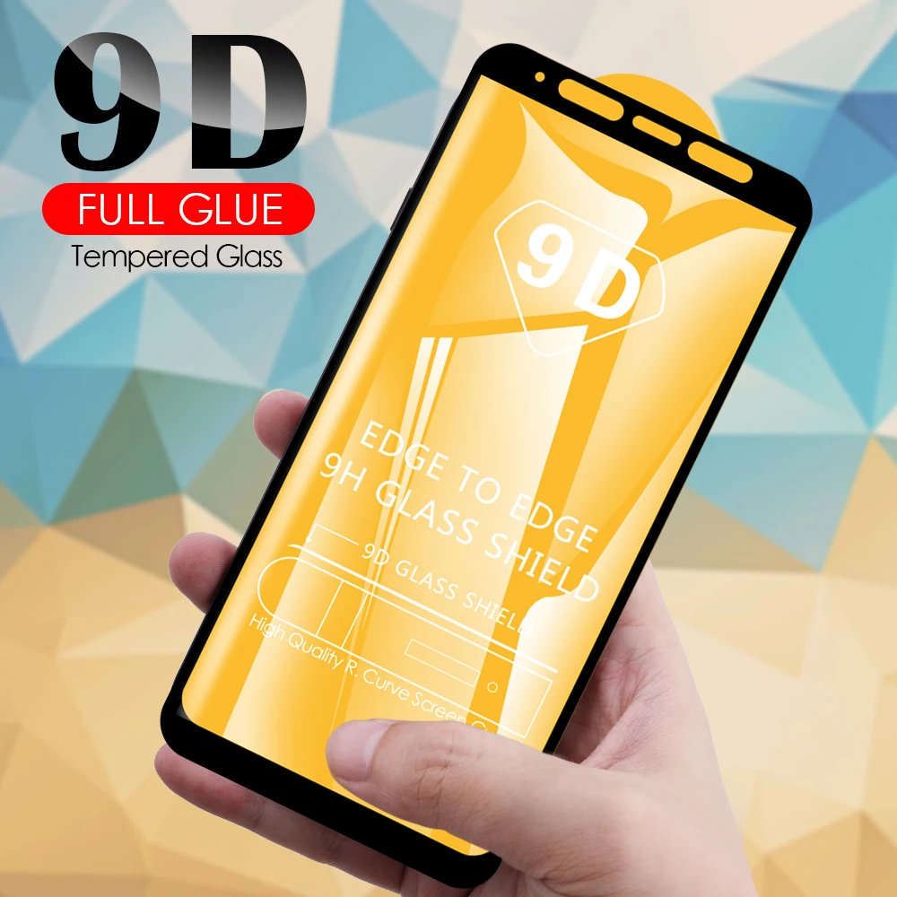 9D защита экрана из закаленного стекла для Samsung Galaxy J4 J6 Plus J8 A9 Pro A8 A7 A6 2018 полное