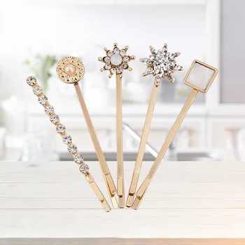 

5pcs Retro Hair Clips Metal Barrettes Bobby Pin Hair Pins for Ladies and Girls(Assorted Color)