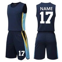 Мужская молодежная баскетбольная майка, наборы, Униформа, спортивный комплект, рубашки, шорты, набор одежды, команда баскетбола, Jersseys, дышащая, на заказ, с принтом