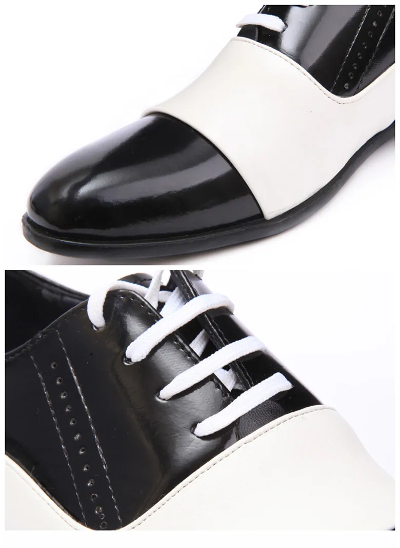 Новая Осенняя модная мужская офисная обувь Мужские модельные туфли из лакированной кожи белые черные мужские туфли-оксфорды из мягкой кожи для свадебной вечеринки