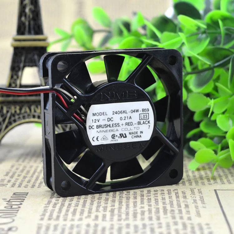 2406KL-04W-B59 12VDC 0.21A 60X60X15 мм защита двигателя охлаждения