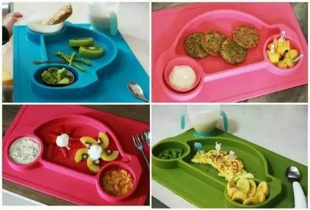 Производители смайлик Seperated placemate Fun Infant Meal Board силикагель цельный младенец дети дополнительная пищевая панель обшивки