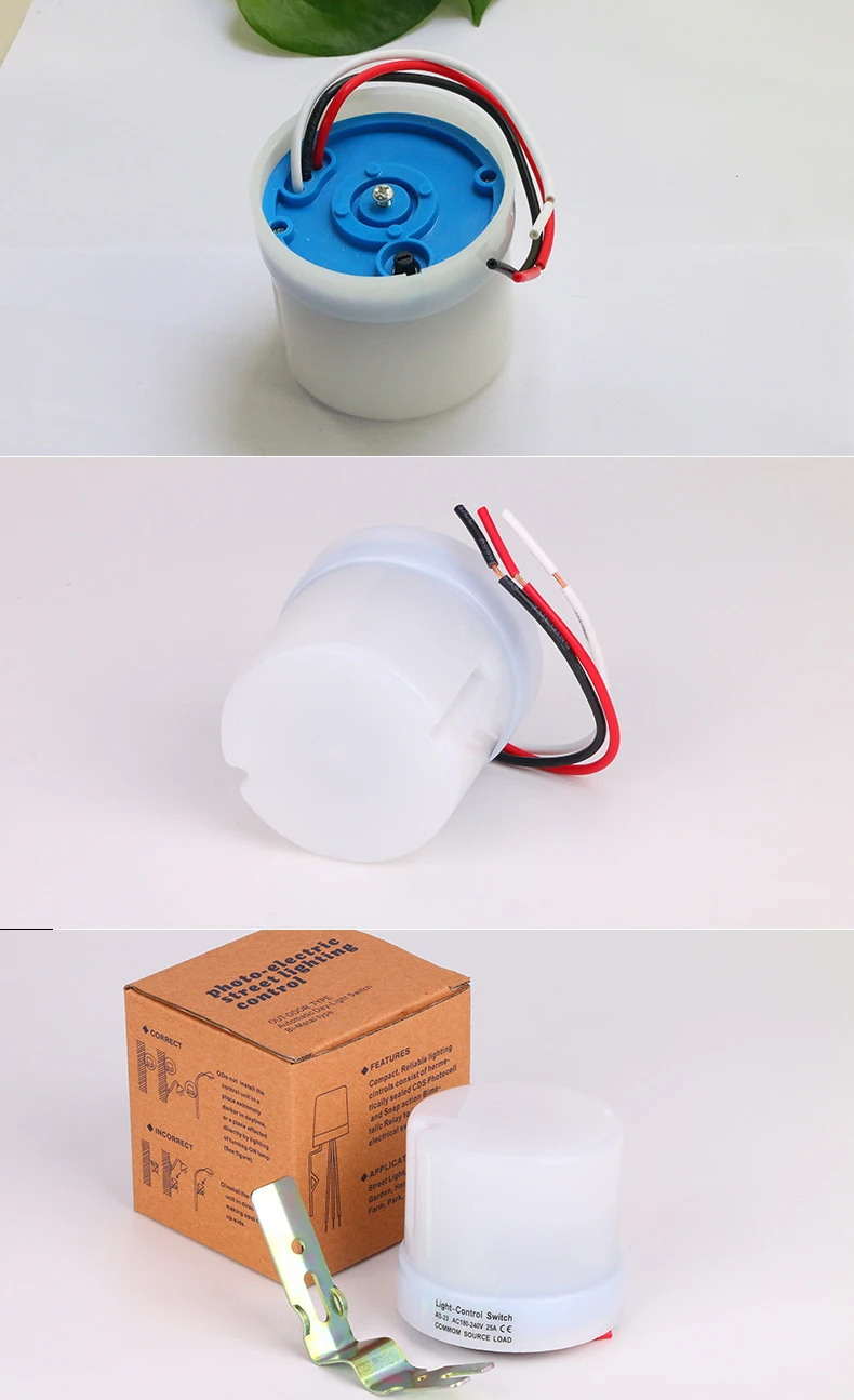 Newest 220V 25A Dusk till Dawn Automatic Photocell Light Sensor Detector Switch Lights switch controller Free shipping 1pc (7)
