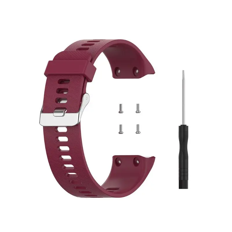 Силиконовый ремешок для наручных часов для garmin Forerunner 30/35 браслет W91A - Цвет: Dark Red