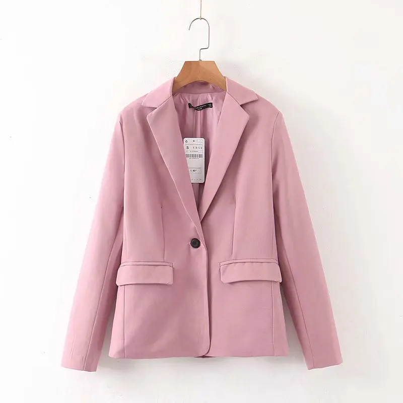 

F7399-Western Style WOMEN'S Dress 2019 Spring And Autumn New Style Fashion Elegant One-Button Suit Jacket Women's