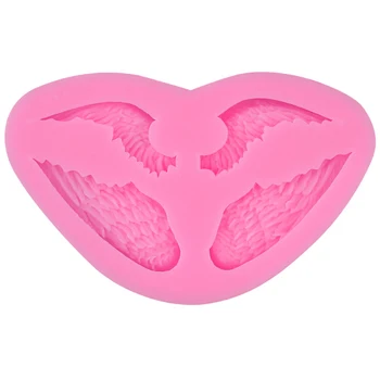 

11.2*7.2cm/Angel wings silicone mold fondant cake chocolate 3D mold fudge printing baking mousse cake decoration tool