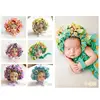 Flowers Florals Hat Newborn Baby Photography Props Handmade Colorful Bonnet Hat Studio Shooting Photo Props Fotografia Accessori ► Photo 3/6