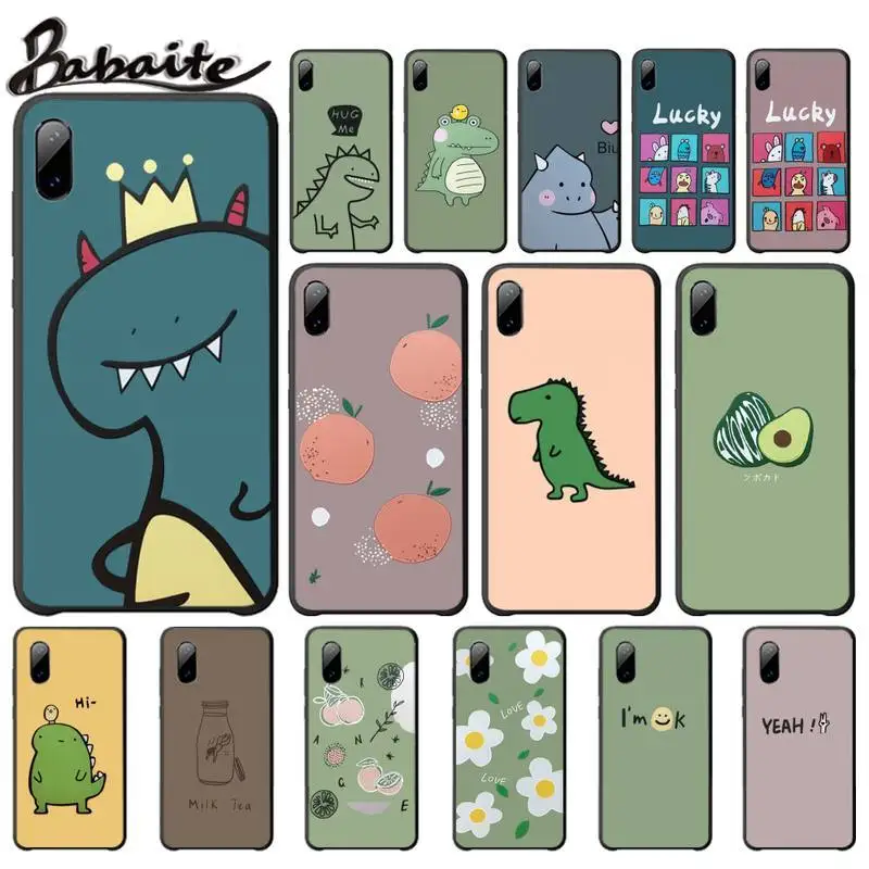 Модный мультяшный милый чехол с динозавром и фруктами для Iphone Se2020 7 8 Plus X Xs Max Xr 11 Pro