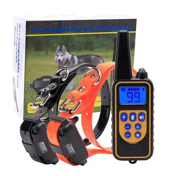 

Barking Stop Train Electric Remote Dog Train Collar Waterproof Rechargeable LCD Display For All Size Beep Shock Vibration mode