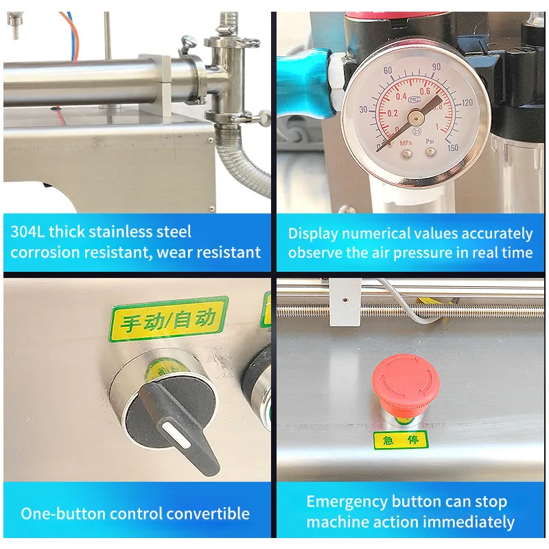 10-100 мл Электрический пневматический с одной головкой машина для наполнения жидкостью шампунь гель Вода Вино Молоко Кофе Машина Для Наполнения Бутылок