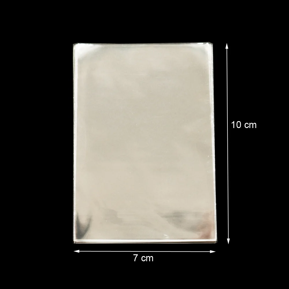7x10cm 100 шт пластиковый конверт, прозрачные пластиковые пакеты OPP для конфет, леденцов, печенья, упаковка для свадебной вечеринки, сделай сам, целлофановая сумка - Цвет: 7x10cm