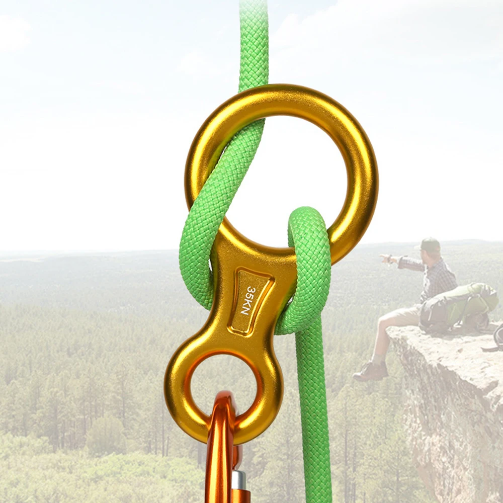 

Lxinda carabiner climbing Outdoor Climb Figure 8 Descender 35KN Heavy Duty Rappel For Rock Climbing Rescue Mountain