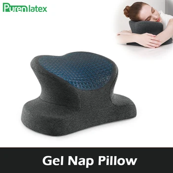 

PurenLatex Gel Noon Nap Pillow Bamboo Charcoal Pillow Office Table School Desk Cushion for Students Orthopedic Neck Pillow