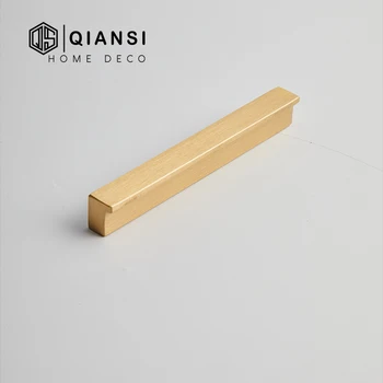 

Gold Knobs and Handles Modern Minimalist Mini Golden Drawer Handle Light Luxury Solid Wood Door Handles for Cabinet Door Handles