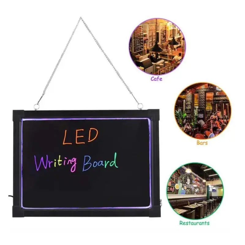 Online 3D Magie Zeichnung Pad Kinder Spielzeug Led Schreibtafel Löschbaren Neon Licht Leuchtstoff Platte Kreative Kunst Schreiben Pad Kinder Spielzeug