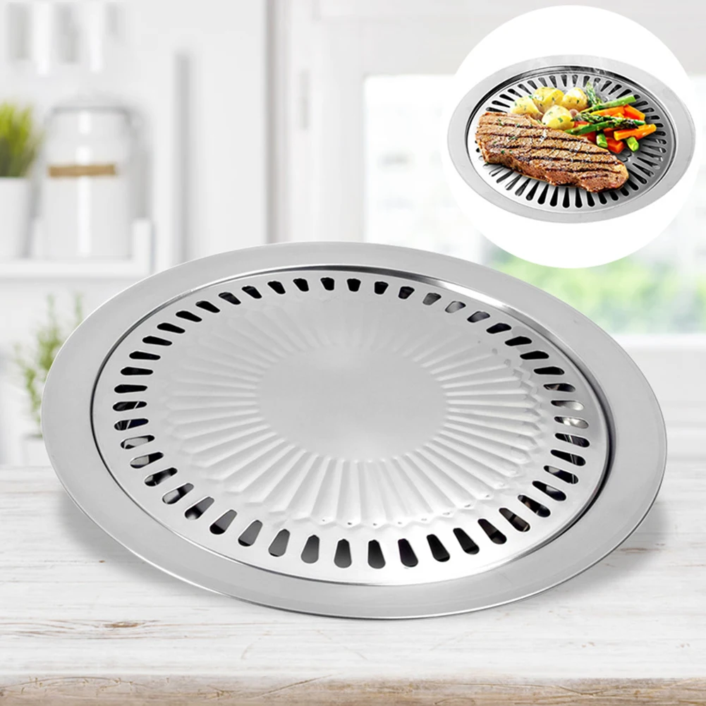 Smokeless Barbecue Grill Pan Gas Household Non-Stick Gas Stove Plate Electric Stove Baking Tray BBQ Grill Barbecue Tools Outdoor