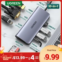 UGREEN USB HUB C HUB HDMI Adapter 10 in 1 USB C to USB 3.0 Dock for MacBook Pro Accessories USB-C Type C 3.1 Splitter USB C HUB