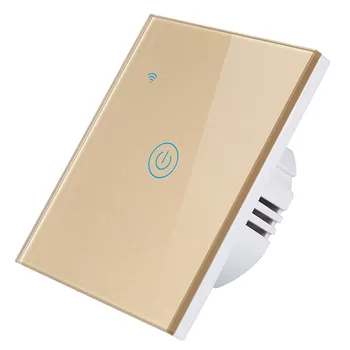 

Touch Light Switch 1Gang1Way Smart Light Switch Works with LED Lamp Touch Screen Light Switch 86mm Glass Light Switches