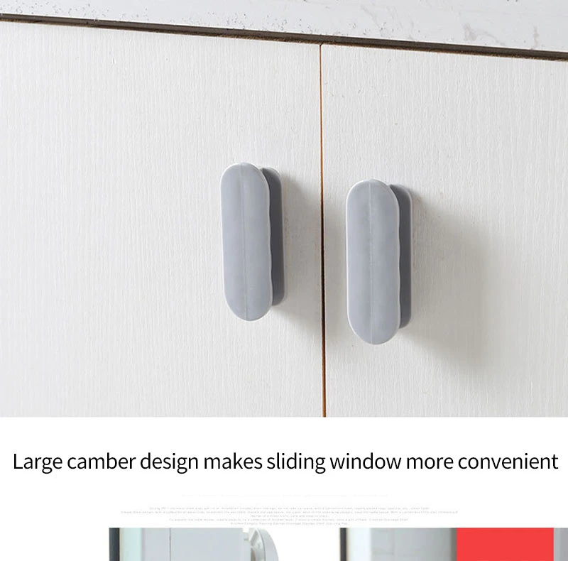 2pcs Door Window Cabinet Punch-Free Drawer Organizer Handle Holder Multifunctional Labor-Saving Auxiliary Device Storage Box