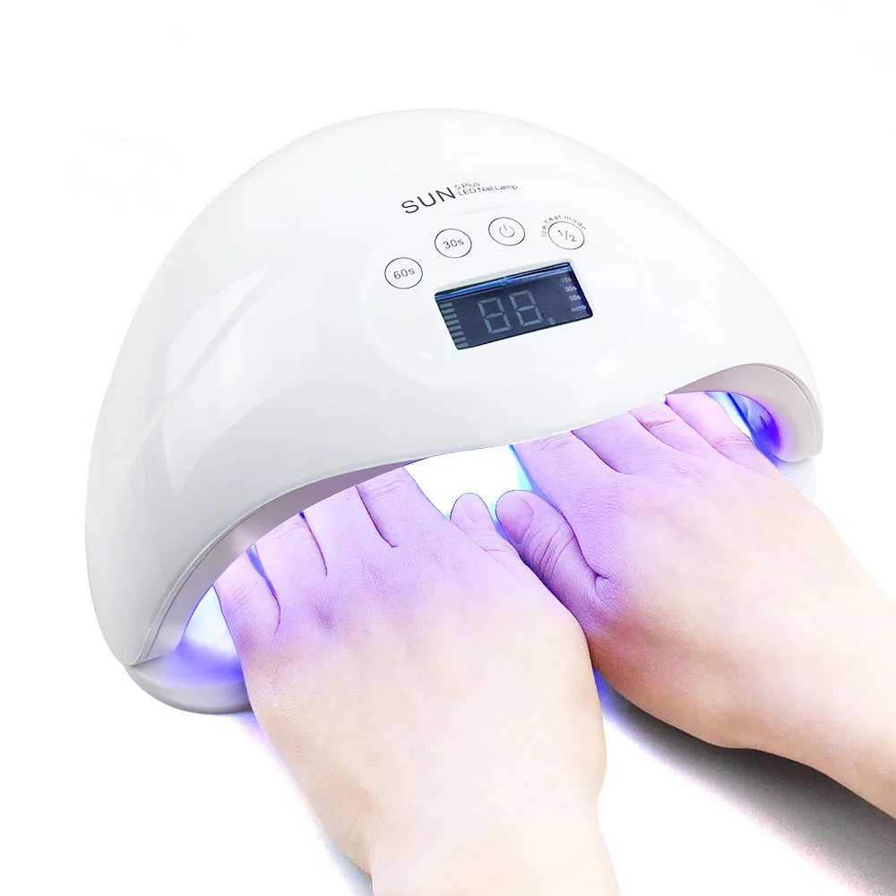 SUN5 Plus 80W/48W UV Lamp LED Nail Lamp Manicure Nail Dryer For All Gels Polish Sun Light Infrared Sensing 30/60/99s Timer